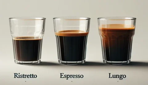 Espresso, ristretto,  lungo