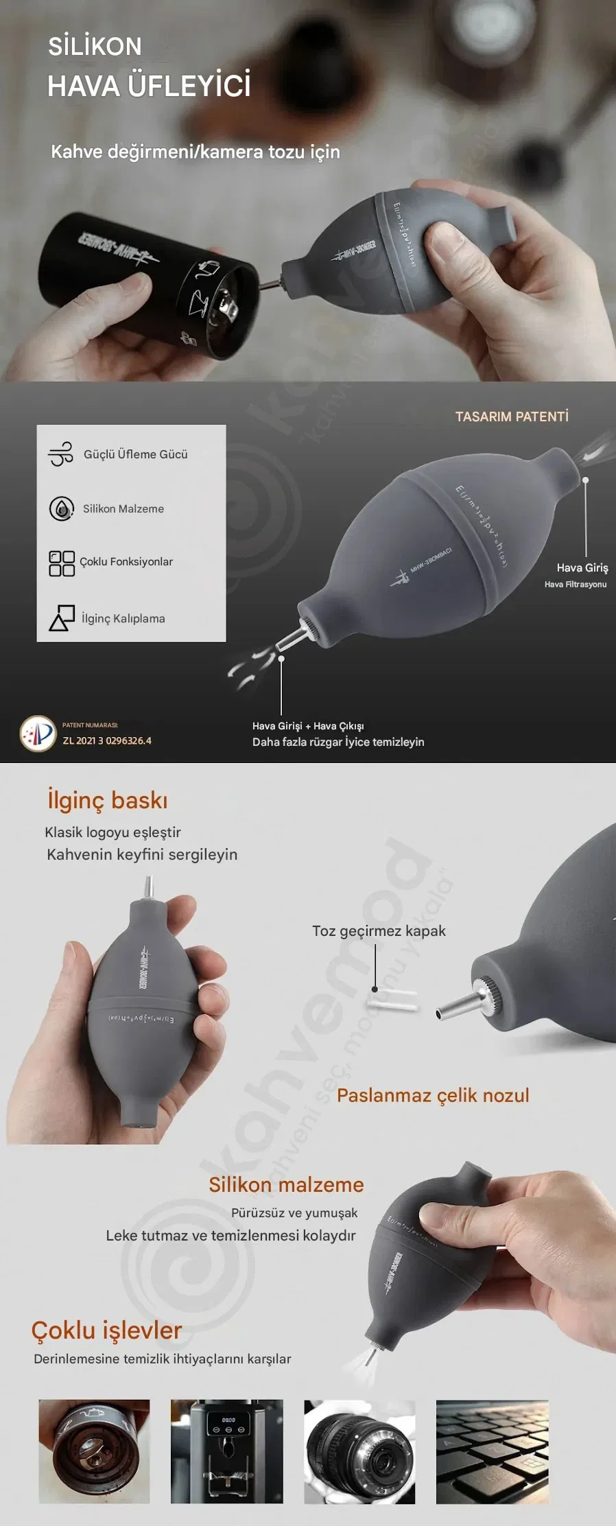 MHW-3BOMBER Silikon Kahve Hava Pompası